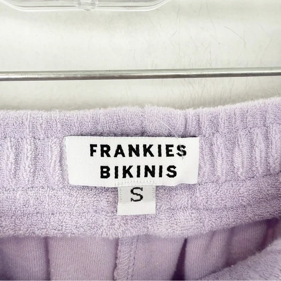 Frankies Bikinis Coco Terry Shorts Lilac Size Small - Picture 2 of 4
